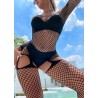 Bodystocking Penelope czarny kabaretkowe